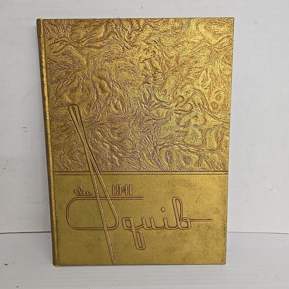 Shelbyville Indiana High School Yearbook The Squib 1941 Vintage RARE Gold Cover